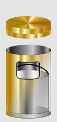 Glaro Flat Top Brass Trash Receptacles