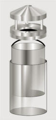 Glaro Canopy Top Satin Aluminum Trash Receptacles