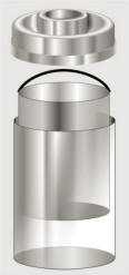 Glaro Donut Top Satin Aluminum Trash Receptacles