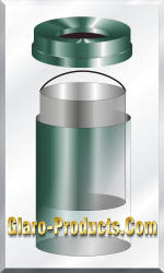 glaro funnel top waste receptacle
