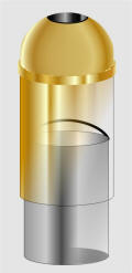 Glaro Open Dome Top Brass Trash Receptacles