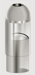 Glaro Open Dome Top Satin Aluminum Trash Receptacles