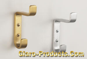 Glaro Heavy Duty Coat Hanger 1600SA - Open Hook - Satin Aluminum - Set of 24