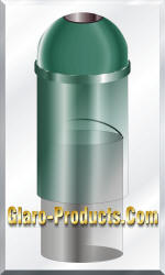 glaro open dome top waste receptacle