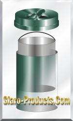 glaro tip action top waste receptacle